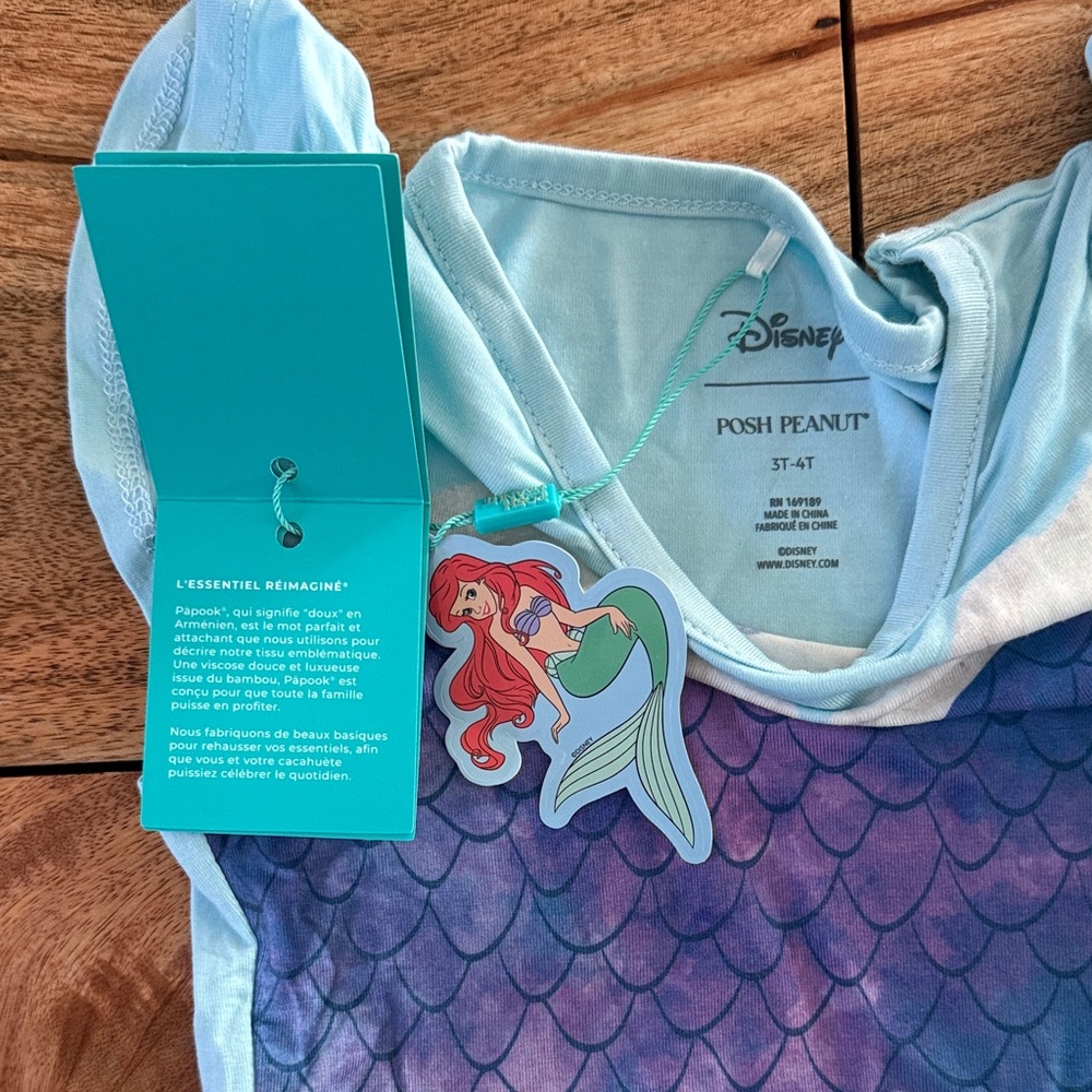 Posh Peanut Disney Ariel Mermaid Twirl Dress Size 3 4 NWT - Picture 3 of 4